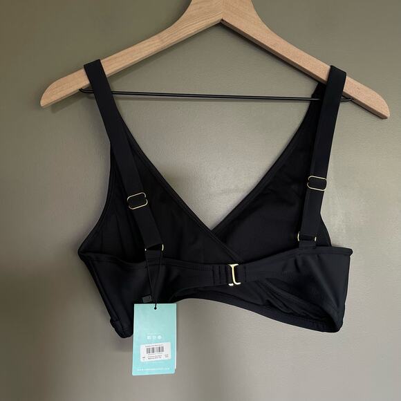 NWT KINDRED BRAVELY Crossover Maternity & Nursing Bikini Top Black Size Large‎ - Picture 9 of 16